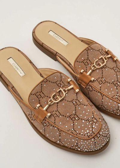 Дамско Жакардово сабо с кристали - елегантен стил GAUDI (SKU) V6365220