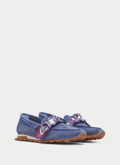 Women's Blue Loafers with Ribbon - Elegant and Comfortable HISPANITAS (SKU)264865