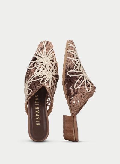 Кафяви шарени дамски чехли със затворени пръсти HISPANITAS (SKU)264840