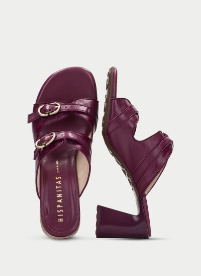 Burgundy heeled slippers - style and elegance for every look! HISPANITAS (SKU)264803