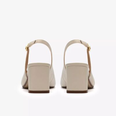 Beige heeled sandals - elegant and comfortable! CLARKS (SKU)26186488