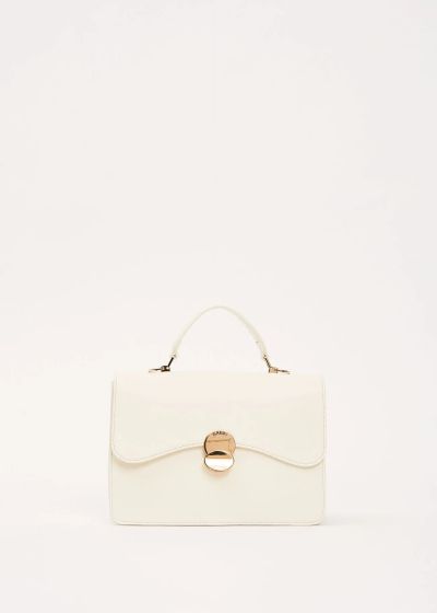 Бяла дамска  чанта с горна дръжка и презрамка за рамо GAUDI (SKU) 12480