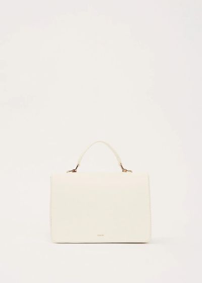 Бяла дамска  чанта с горна дръжка и презрамка за рамо GAUDI (SKU) 12480