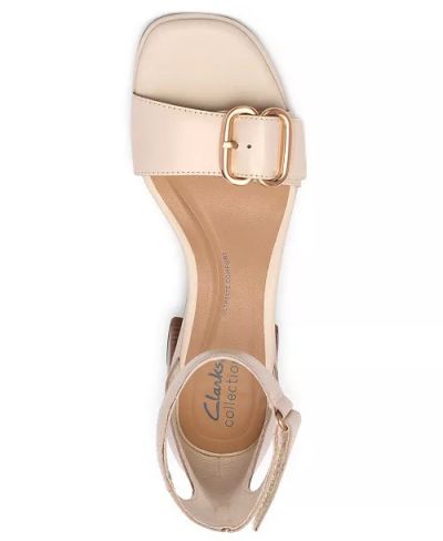 Beige heeled sandals - elegance and comfort!CLARKS (SKU)26186897