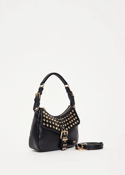 Черна дамска чанта - мини модел с капси GAUDI (SKU) 12813