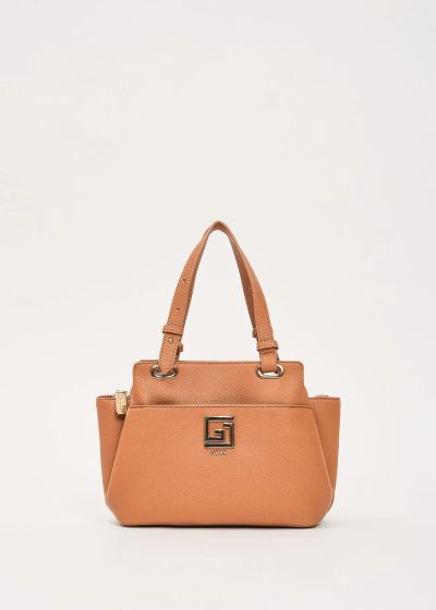Beige women's bag with top handle and shoulder strap GAUDI (SKU) 12781