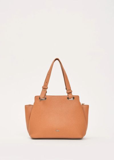 Beige women's bag with top handle and shoulder strap GAUDI (SKU) 12781