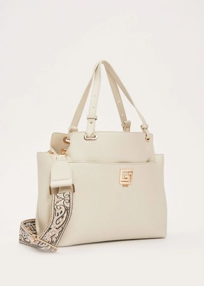 Women's handbag with a clean design in white - style and practicality GAUDI (SKU) 12780