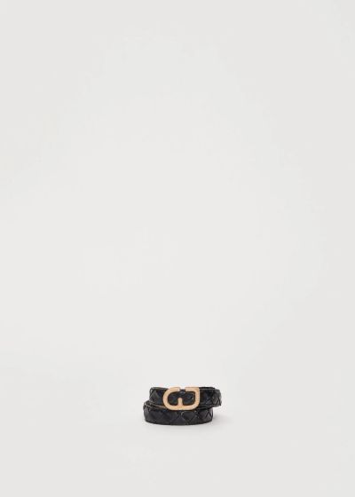 Stylish women's belt in black GAUDI (SKU) 12855