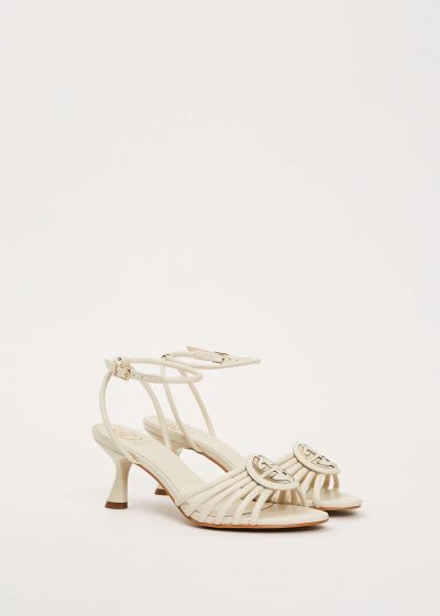 Дамски сандал в бяло с каишка на глезена - елегантен стил GAUDI (SKU) V6365151