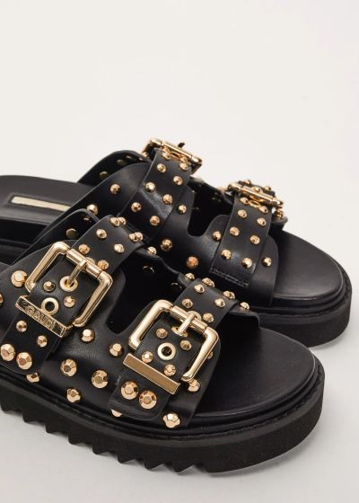 Дамски чехли в черно с капси - стил и комфорт GAUDI (SKU) V6365060