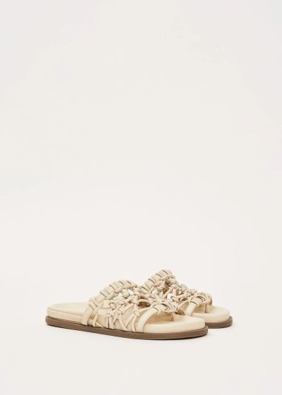 Бежови сандали от плетена кожа - елегантен комфорт GAUDI (SKU) V63655040