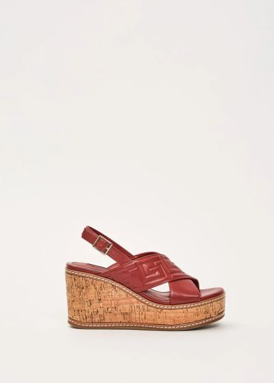 Бордо сандали на платформа с кръстосани каишки - елегантност и комфорт GAUDI (SKU) V6365101