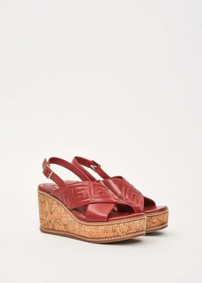 Бордо сандали на платформа с кръстосани каишки - елегантност и комфорт GAUDI (SKU) V6365101