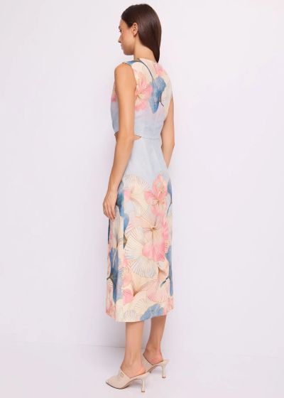 Елегантна флорална миди рокля - перфектният избор GAUDI (SKU) 611FD15038