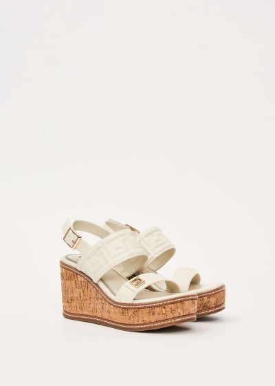 Cream platform sandals with strap - elegance and comfort GAUDI (SKU) V6365100