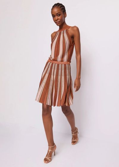 Elegant women's dress made of viscose, fine knit GAUDI (SKU) 611FD13002