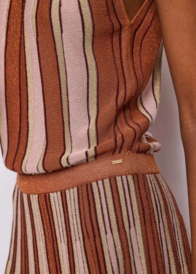 Elegant women's dress made of viscose, fine knit GAUDI (SKU) 611FD13002