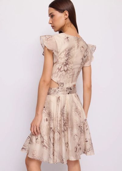 Elegant short dress with ruffles - captivating look GAUDI (SKU) 611FD15018