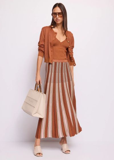 Плисирана миди пола от фино плетиво - елегантна и стилна GAUDI (SKU) 611FD73001