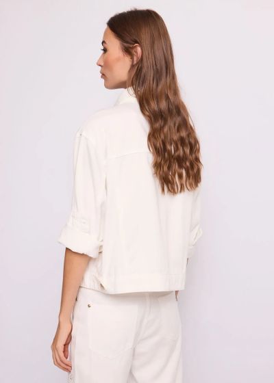 Бяло Дамско Дънково Яке - Стил и Комфорт GAUDI (SKU) 611BD35016