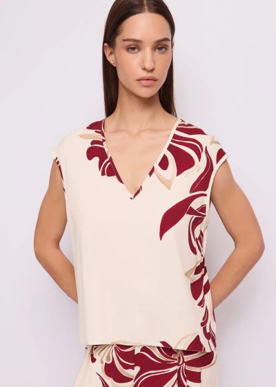 Топ с V-образно деколте от вискоза GAUDI (SKU) 611FD45062