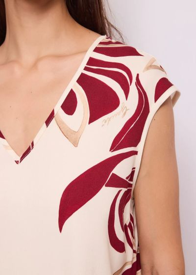 Топ с V-образно деколте от вискоза GAUDI (SKU) 611FD45062