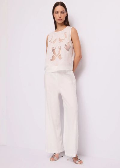 Флорален памучен топ с маниста - елегантен комфорт GAUDI (SKU) 611FD45035