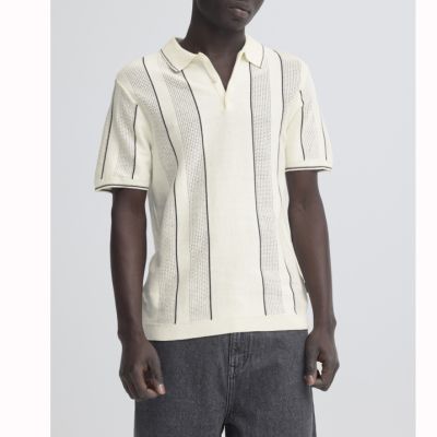 Мъжка памучна блуза с яка и къс ръкав - стил и комфорт BLEND (SKU) 20720819