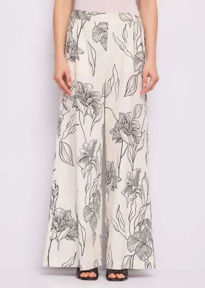 Флорални панталони с висока талия - елегантност и комфорт GAUDI (SKU) 611FD25020