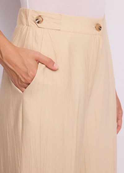Елегантен дамски панталон с висока талия - семпъл стил и комфорт GAUDI (SKU) 611FD25037