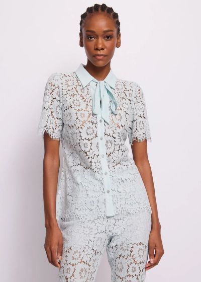 Елегантна риза от памучна дантела GAUDI (SKU) 611FD45016