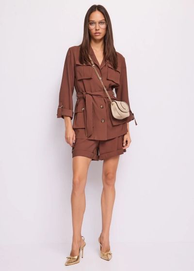 Дамски карго къси панталони от вискоза - удобство и стил GAUDI (SKU) 611FD25014