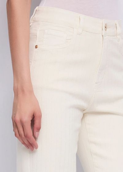 Бели еластични дънки с висока талия - перфектен комфорт GAUDI (SKU) 611BD25018