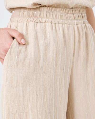  Дамски Широки панталони на райета с пайети ACCESS FASHION (SKU) 5049