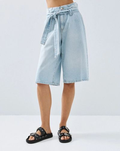 Дънкови панталони с висока талия и колан ACCESS FASHION (SKU) 5303