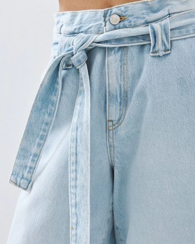 Дънкови панталони с висока талия и колан ACCESS FASHION (SKU) 5303