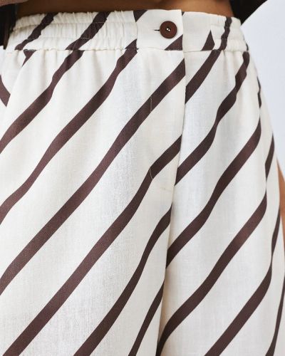 Раиран дамски панталон с широк крачол - елегантен комфорт ACCESS FASHION (SKU) 5106