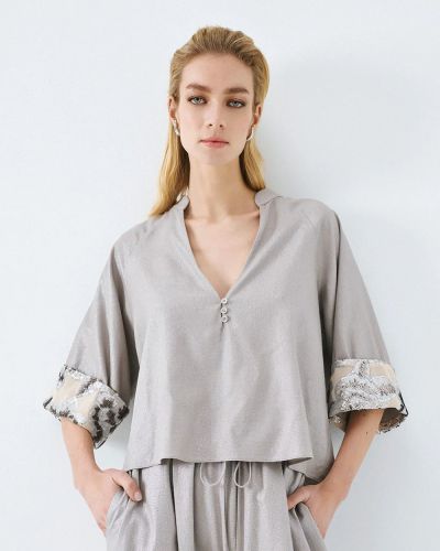 Елегантна дамска блуза с 3/4 ръкави - стил и комфорт ACCESS FASHION (SKU) 2023