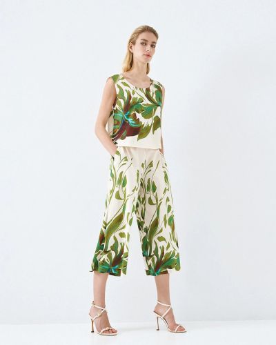 Топ с флорален принт - елегантен и къс ACCESS FASHION (SKU) 2078