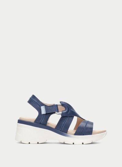 Blue women's platform sandal - summer comfort HISPANITAS (SKU)264570.