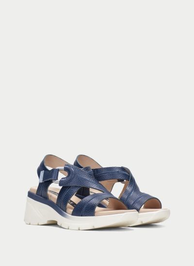 Blue women's platform sandal - summer comfort HISPANITAS (SKU)264570.