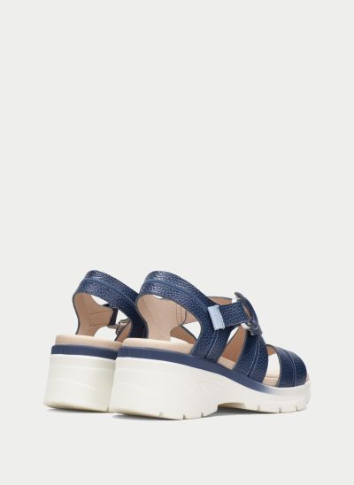 Blue women's platform sandal - summer comfort HISPANITAS (SKU)264570.
