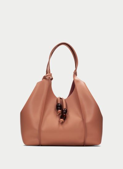 Кафява кожена чанта тип shopper - елегантна и практична!HISPANITAS (SKU)264532