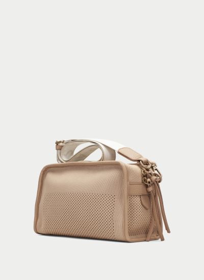 Бежова чанта през рамо с лого - елегантна и стилна!HISPANITAS (SKU)264547