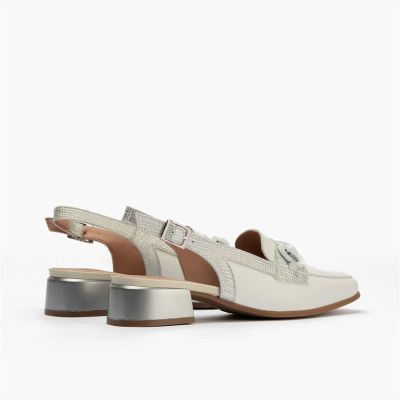 White elegant women's mid-heeled sandal - style and comfort!PITILLOS (SKU)11151