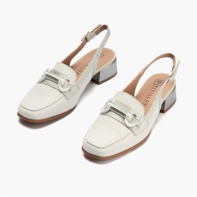 White elegant women's mid-heeled sandal - style and comfort!PITILLOS (SKU)11151