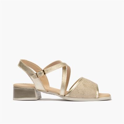 Golden heeled sandals - Elegant and comfortable!PITILLOS (SKU)11203