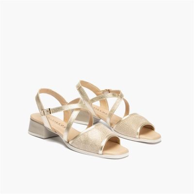 Golden heeled sandals - Elegant and comfortable!PITILLOS (SKU)11203
