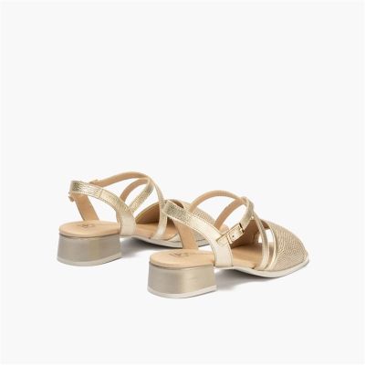 Golden heeled sandals - Elegant and comfortable!PITILLOS (SKU)11203
